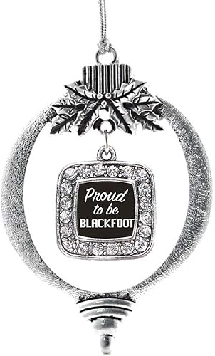 Miniatura 237 de Inspired Silver - My Vintage Initials - Adorno con dije de letra J - Adornos navideños cuadrados de plata con joyas de circonita cúbica