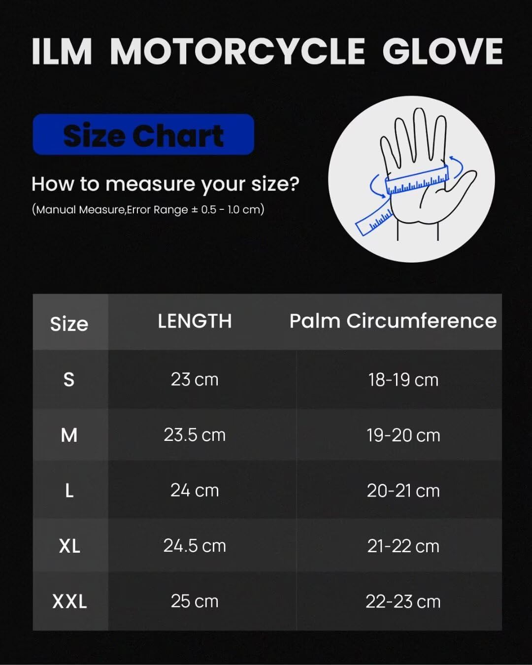 ILM Motorcycle Goatskin Leather Gloves for Men Women Riding Motorbike with Touchscreen Hard Knuckle Model GL4(White,L) - Image 6