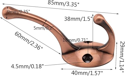 Miniatura 2 de Perchero decorativo para colgar toallas, chaquetas, bolsos, bufandas, llaves, montaje en pared sólido para el hogar, cocina, garaje, armario,