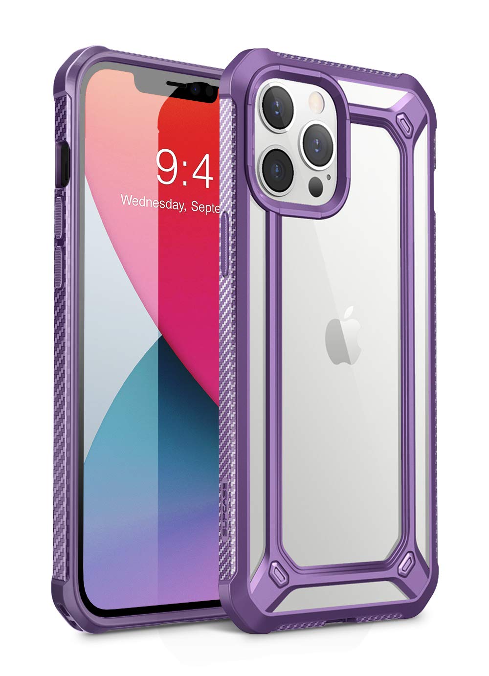 SUPCASE Unicorn Beetle EXO Series Case for iPhone 12 Pro Max (2020 Release) 6.7 Inch, Premium Hybrid Protective Clear Bumper Case (Purple)