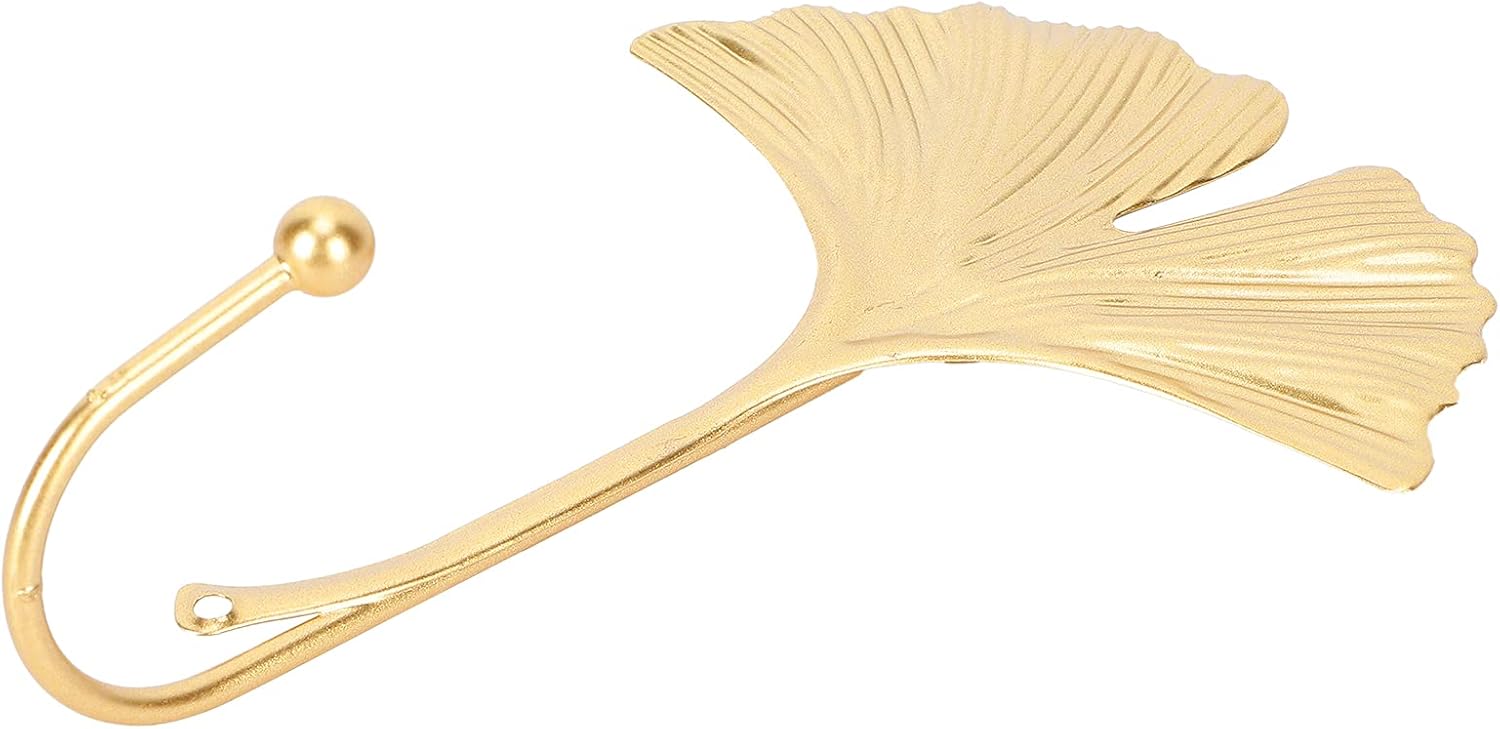 Wall Hook, Stylish Decorative Mini Hook for Bathroom, Kitchen and Living Room, Home Decor, 1 Pack Iron (Golden E)