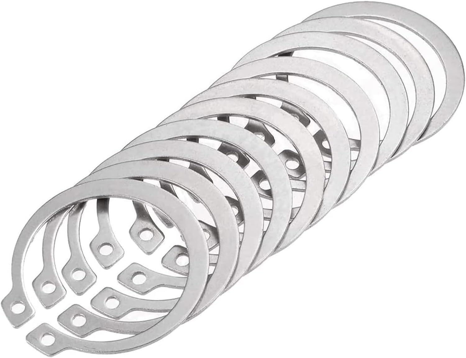 Retaining Rings C Clips 30 Pcs External Circlips, 304 Stainless Steel Sliver Tone Retaining Shaft Snap Clip 7.4mm-94.4mm Suitable for Bearings(70mm)
