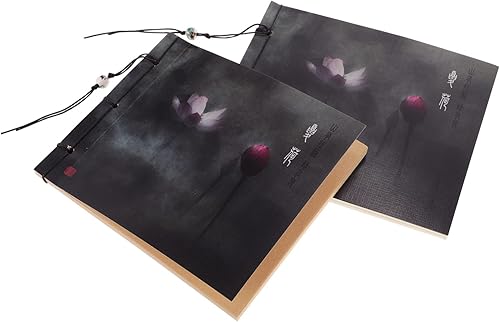 TEHAUX 2 unids chino hilo de viento encuadernado libro de bocetos vintage bloc de escritura para niños, cuaderno de graffiti, libro de bocetos de
