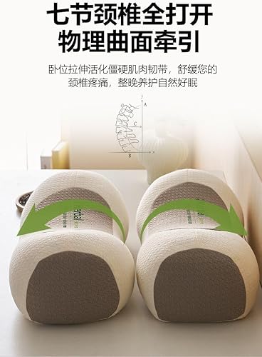 Miniatura 3 de Cervical Pillow for Neck Support, Buckwheat Filled Orthopedic Pillow for Sleeping, Ergonomic Traction Pillow for Neck Pain Relief and Spine Alignment