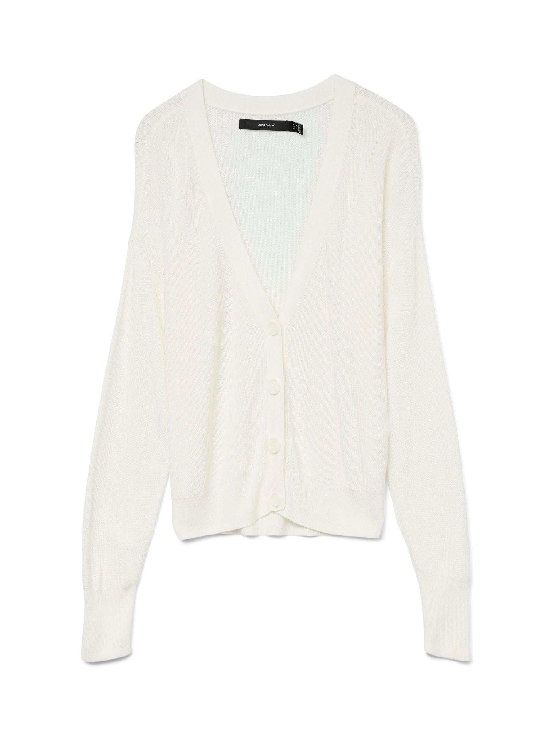 VERO Moda Damen Vmnewlexsun Ls Short V-Neck Car Ga Noos Strickjacke
