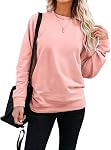 INFITTY Women Long Sleeve Crewneck Sweatshirt Mama Graphic Casual Loose Solid Color Pullover Sweater Tops Fall Outfits