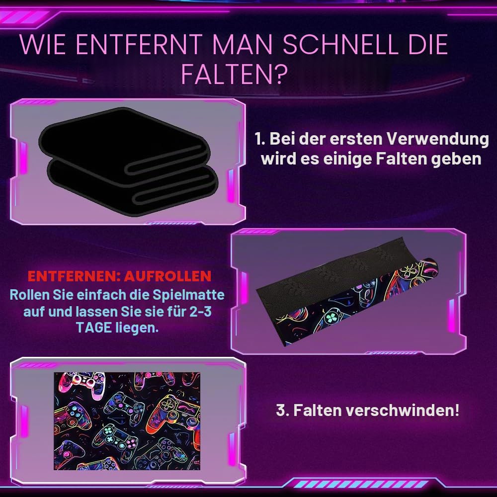 Gaming-Teppich für Jungen-Schlafzimmer, 120 x 160 cm, Gamer-Teppich, bunter Jungen-Schlafzimmer-Teppich, Spiel-Controller-Teppiche für Spielzimmer, Spielzimmer, Heimdekoration, rutschfester