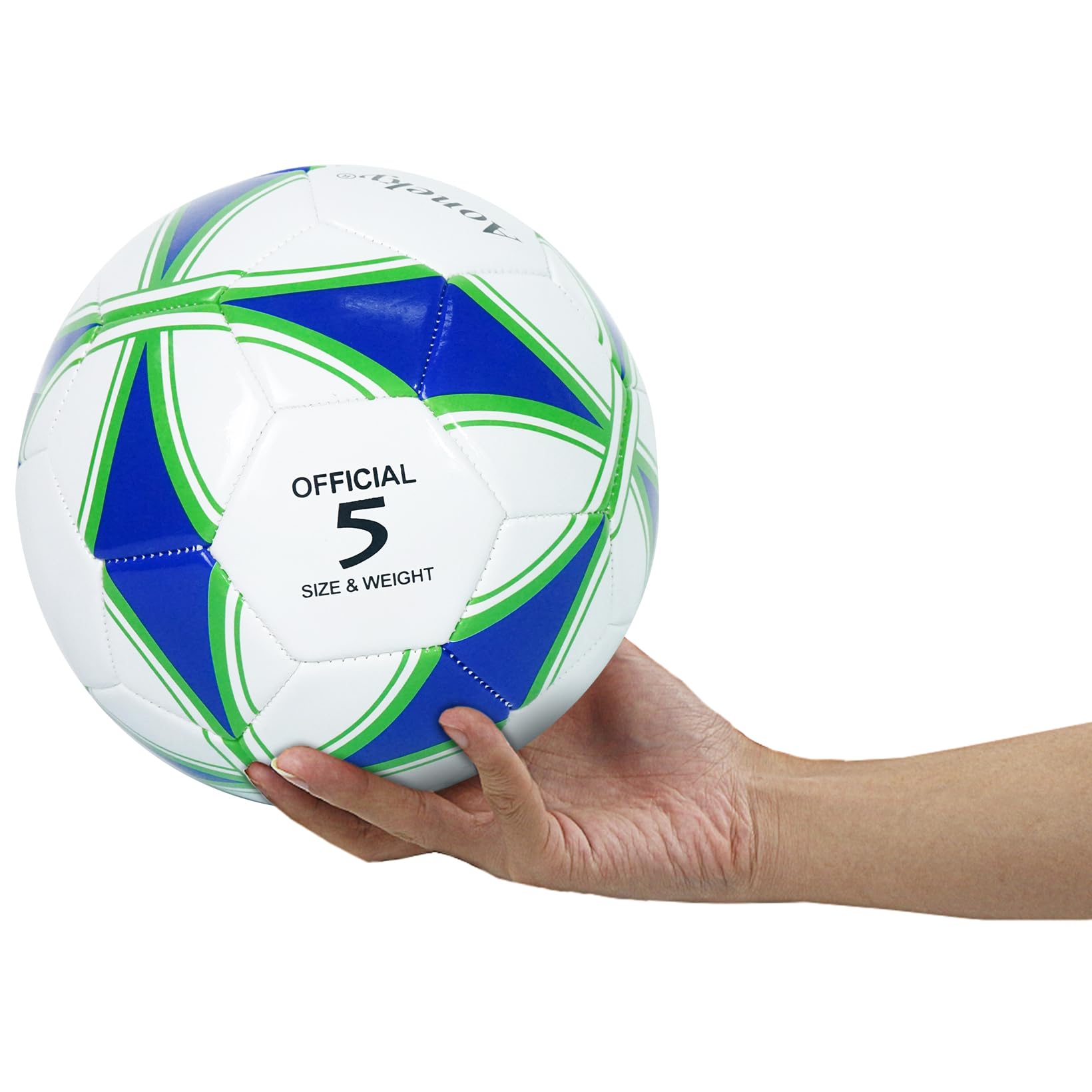 Aoneky Trainingsfußball, Größe 5, Einzel- oder 6er-Pack, mit Pumpe