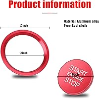 Vista 2 de 2 calcomanías para cubierta de botón de arranque del motor de automóvil, decoración de círculo de arranque con un botón, accesorios interiores