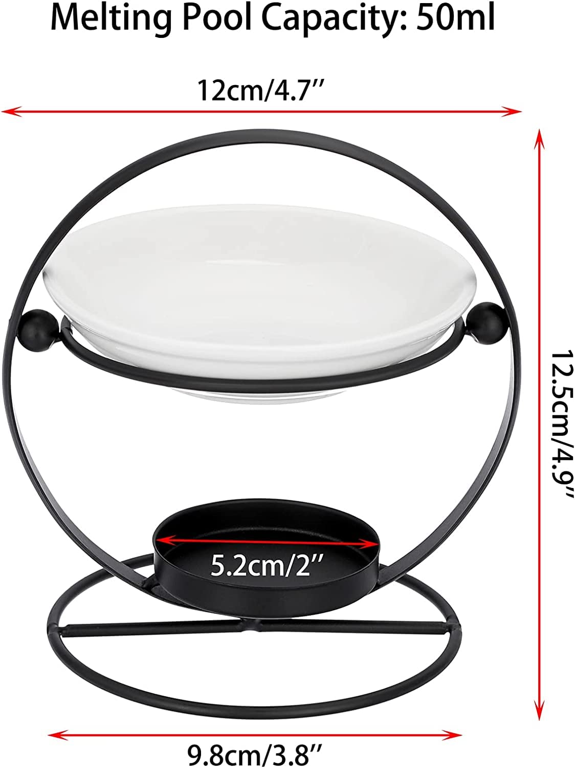 AAPIE Romantico scaldacera in Ceramica Diffusore di Illuminazione Bruciatore di Cera Che Cambia Scaldacandele per Home Office Regali Decorazione Camera da Letto Spa