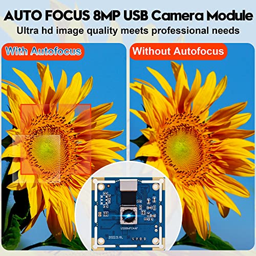 Cámara USB 4K de 8 MP para videovigilancia en el hogar y seguridad en PC con Windows o Linux 2