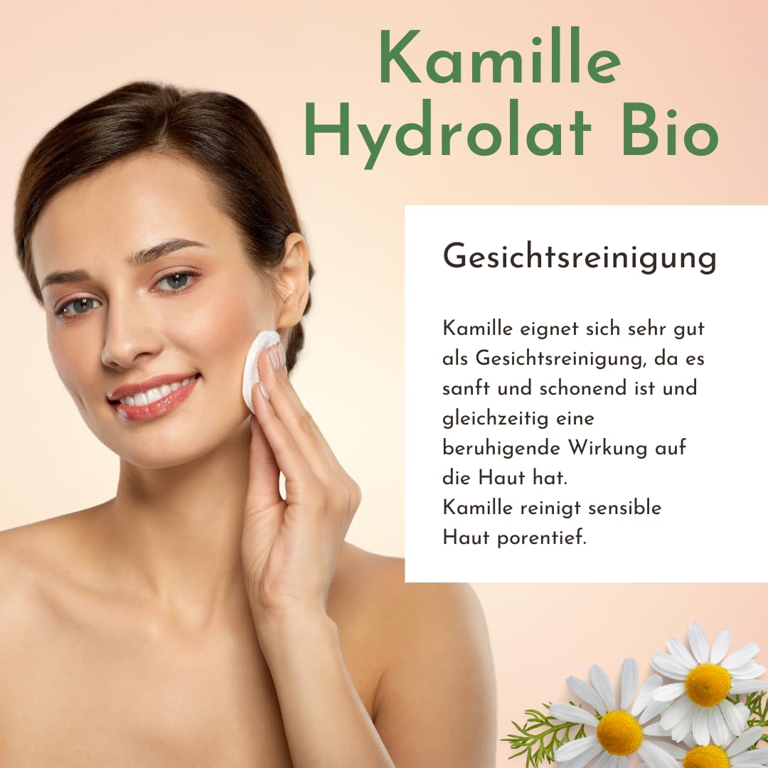 Idrolato biologico di camomilla romana – 1000 ml – Arthemis organico puro Nobilis acqua fiorita – 100% naturale – Cura lenitiva della pelle
