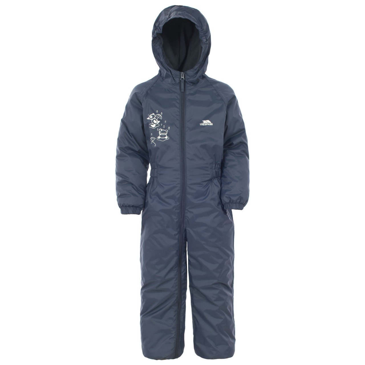 Trespass - Traje de lluvia / Mono impermeable acolchado Modelo Dripdrop Unisex Niños Niñas - Invierno (7/8 Años/Rojo Señal)