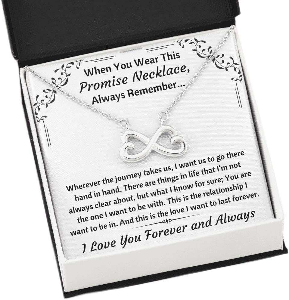 To My Love "Promise Necklace" Infinity Necklace with Message Card and Gift Box. Gift for Fiance, Girlfriend, Future Wife, Wife. Fiance, Girlfriend, Future Wife, Wife Gift. Necklace for Fiance, Girlfriend, Future Wife, Wife