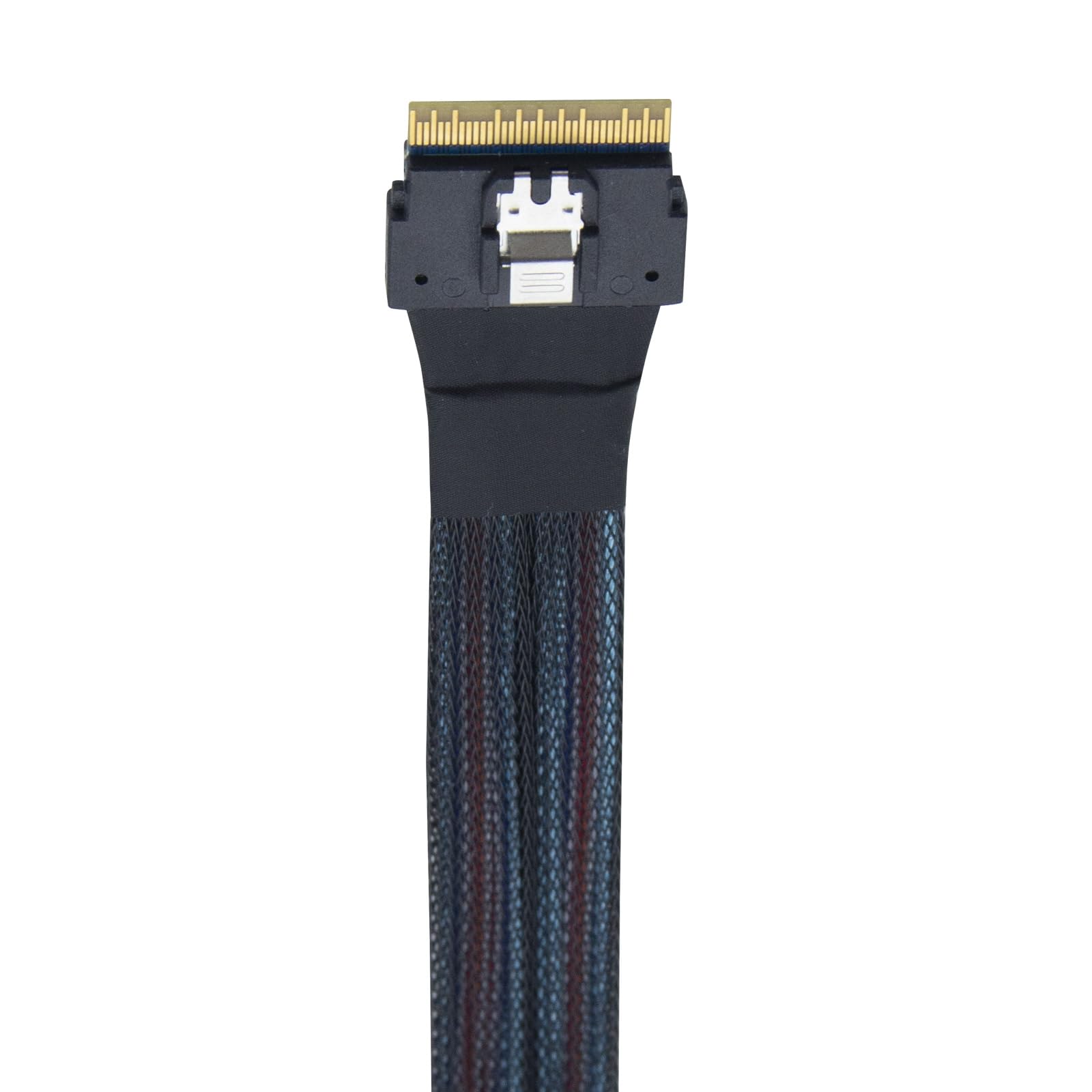 Câble SlimSAS SFF-8654 8i vers 2 x Oculink SFF-8611 38 broches PCIe4.0 Gen4 85 ohms 1 m