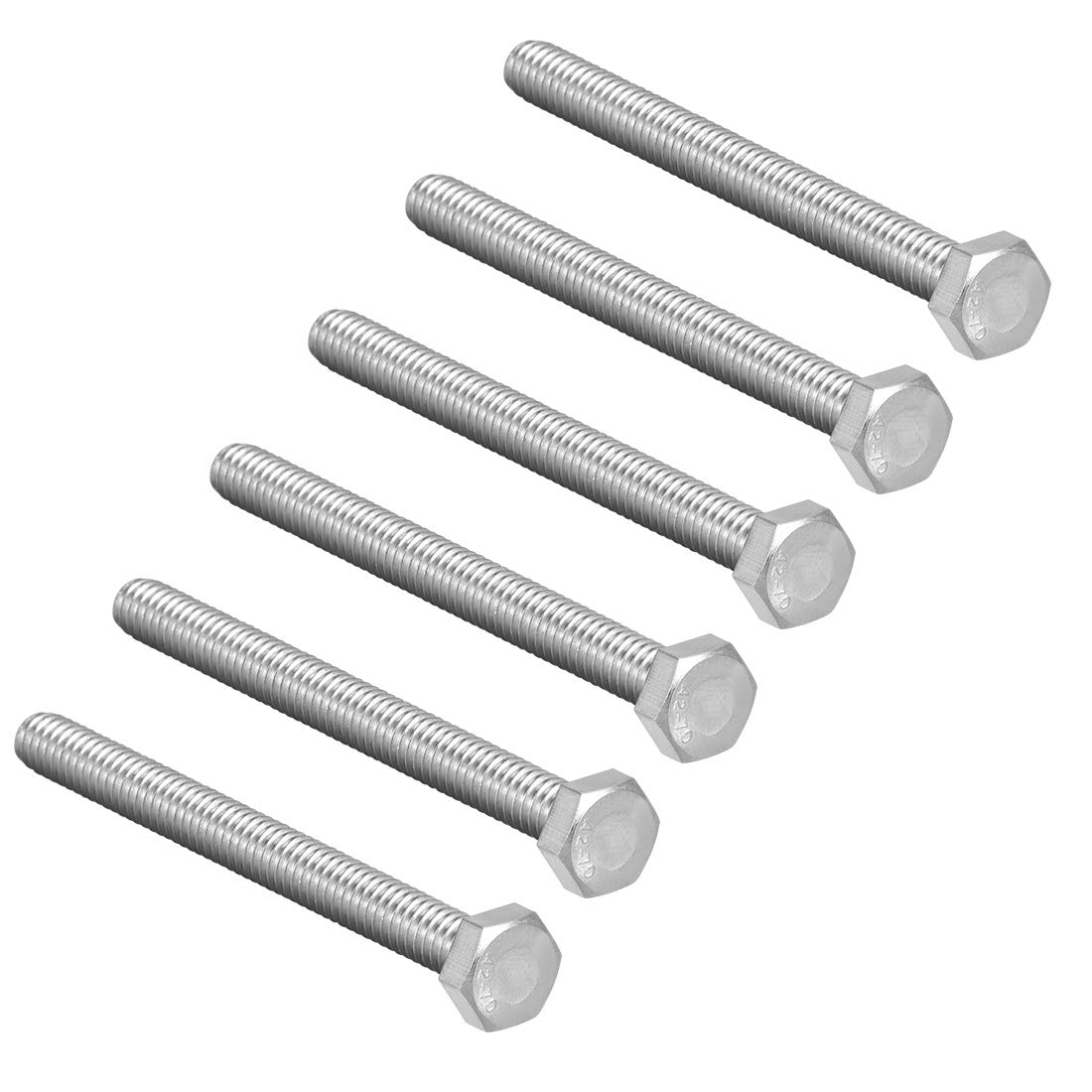 uxcell M8x90mm Hex Bolts 304 Stainless Steel Hexagon Screw Bolt 6pcs