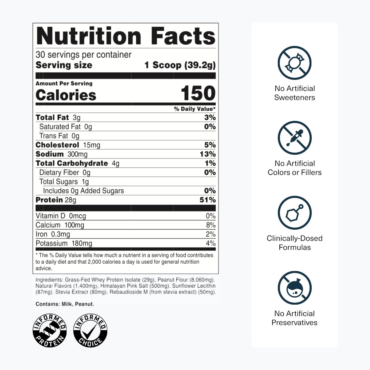 Transparent Labs Whey Protein Isolate - 30 Servings, Vanilla Peanut Butter — Amazon image 3