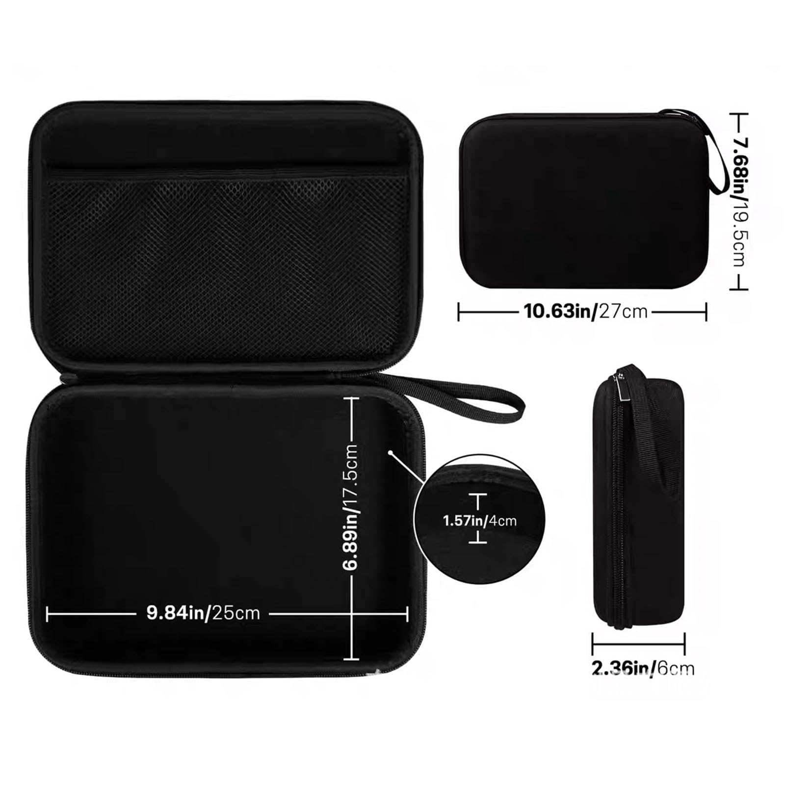 MagiDeal Organizzatore per occhiali da sole da viaggio, contenitore per gioielli, rigido, elegante, tasca in rete impermeabile, espositore per occhiali