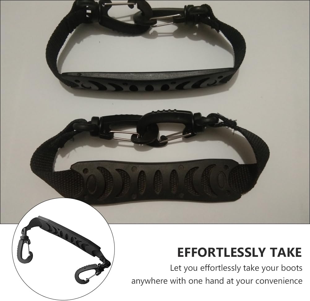 Toddmomy Ski Boot Carrier Strap 2-Pack - Adjustable Roller Skating Boots Leashes with Durable Plastic and Nylon for Easy Ice Skate Transport