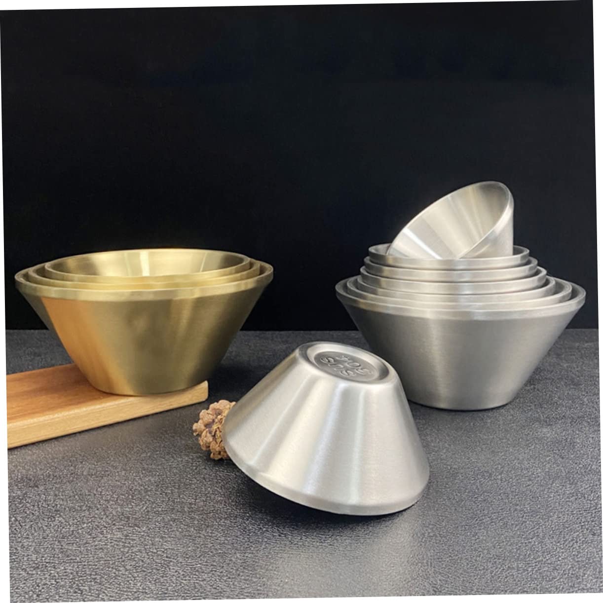 Amazon | OUNONA 不锈钢双层断热碗 キッチン用耐熱サラダボウル 防熱 Amazon | OUNONA 不锈钢双层断热碗 キッチン用耐熱サラダボウル 防熱