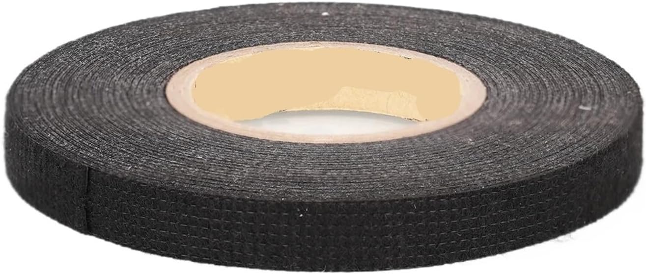 15M Flame Retardant Cloth Tape for Car Cable Harness Protection, Adhesive Wiring Loom Tape, Width 9/19/25/40mm(25MMx15M)