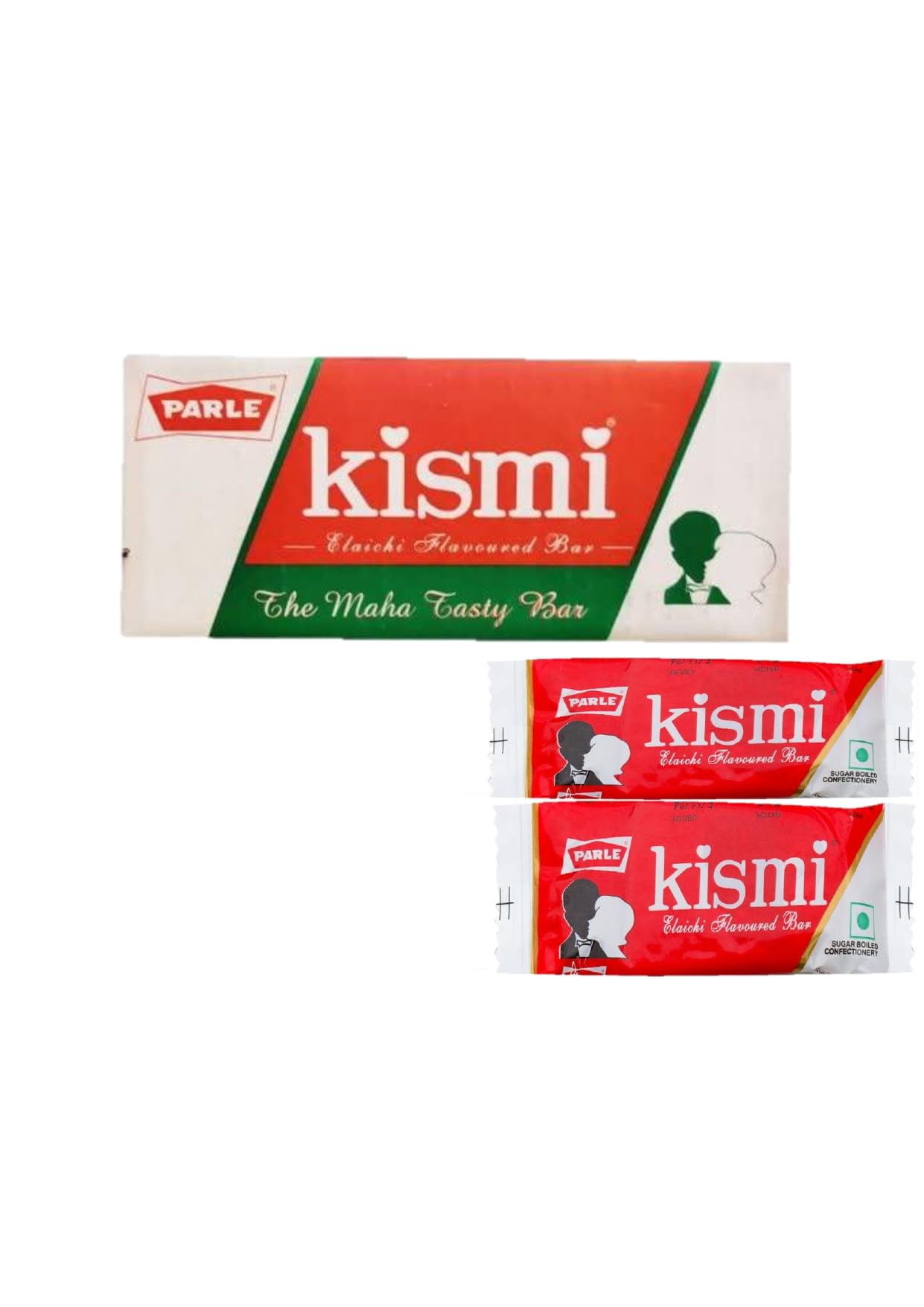 Parle Kismi Elachi Flavoured Toffee Bar, 14gram Each (Pack of 60 )