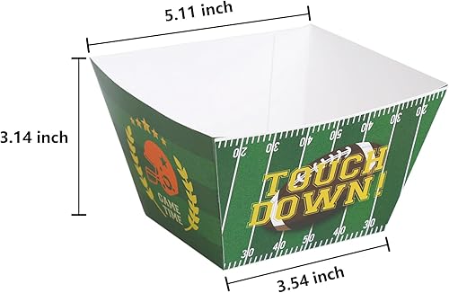 Miniatura 3 de M1NTP1US + 12 cuencos de fútbol para decoración de aperitivos  Cajas de comida para puerta trasera para el día del juego deportivo, suministros para