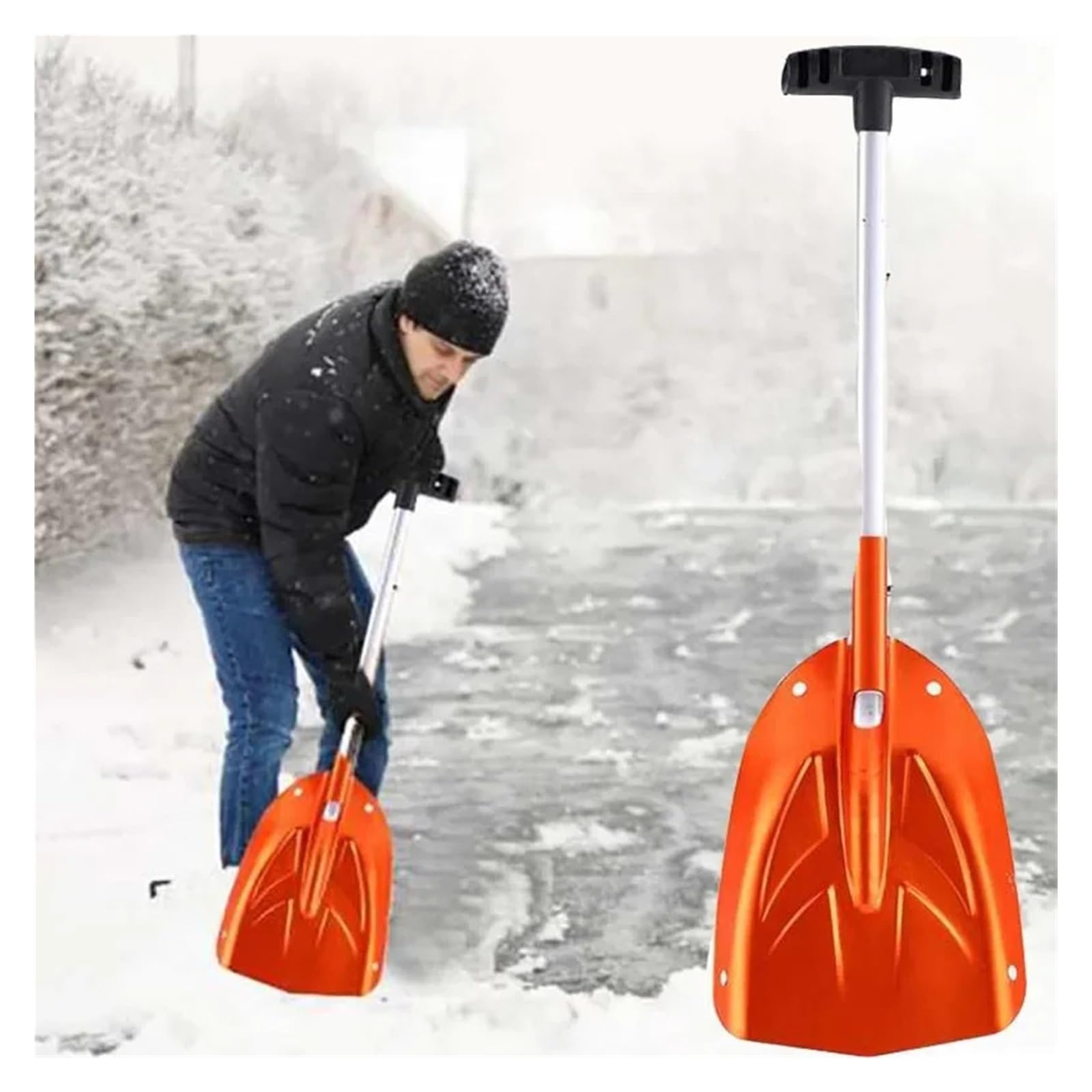 Genérico Pala Telescópica Desmontable, Limpieza Jardín Nieve Hielo