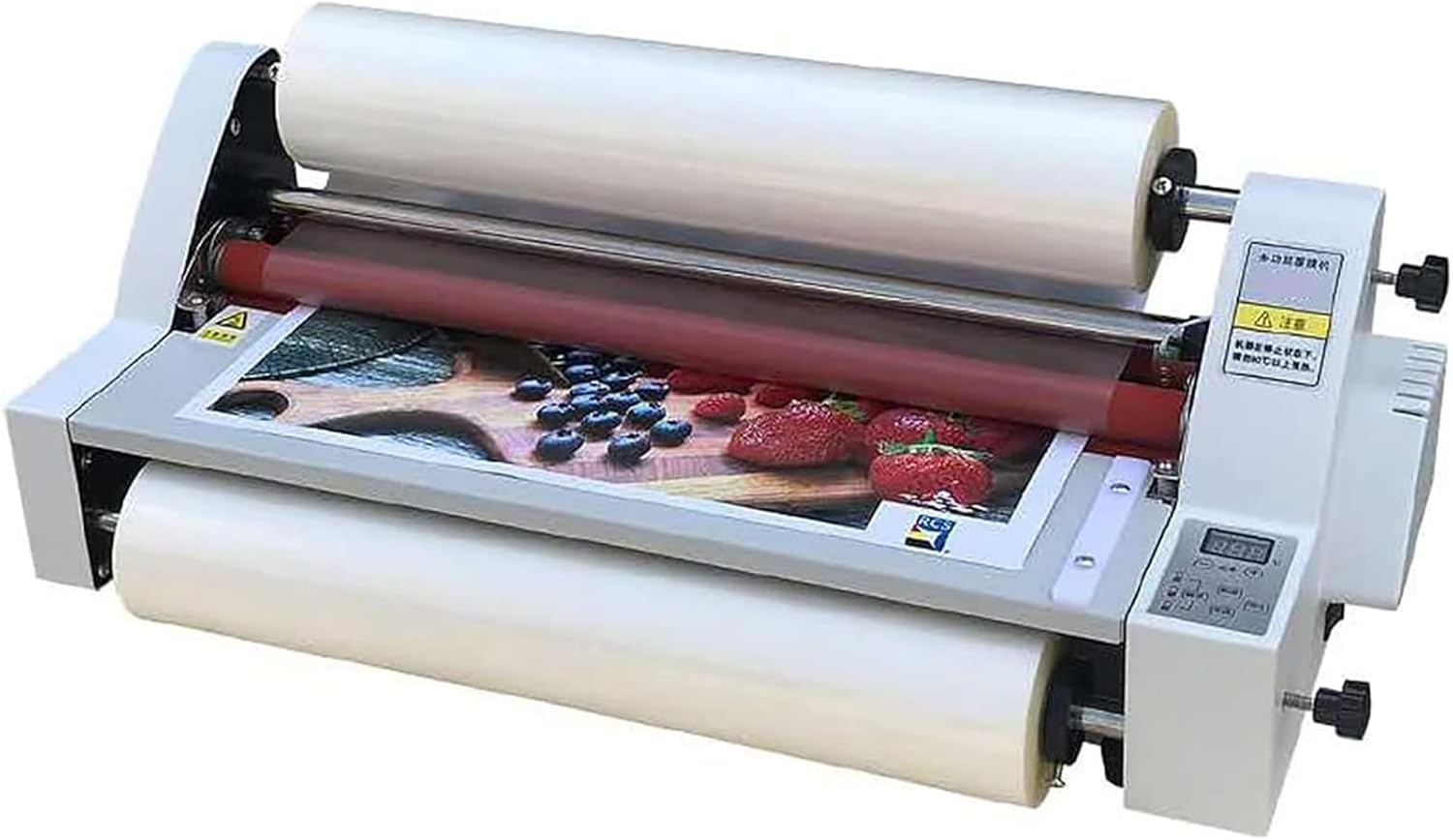 Hot Cold Roll Laminator, 350mm Roll Laminator Single and Dual Sided Thermal Laminating Machine, Rapid 1 Minute Warm Up Paper Laminator