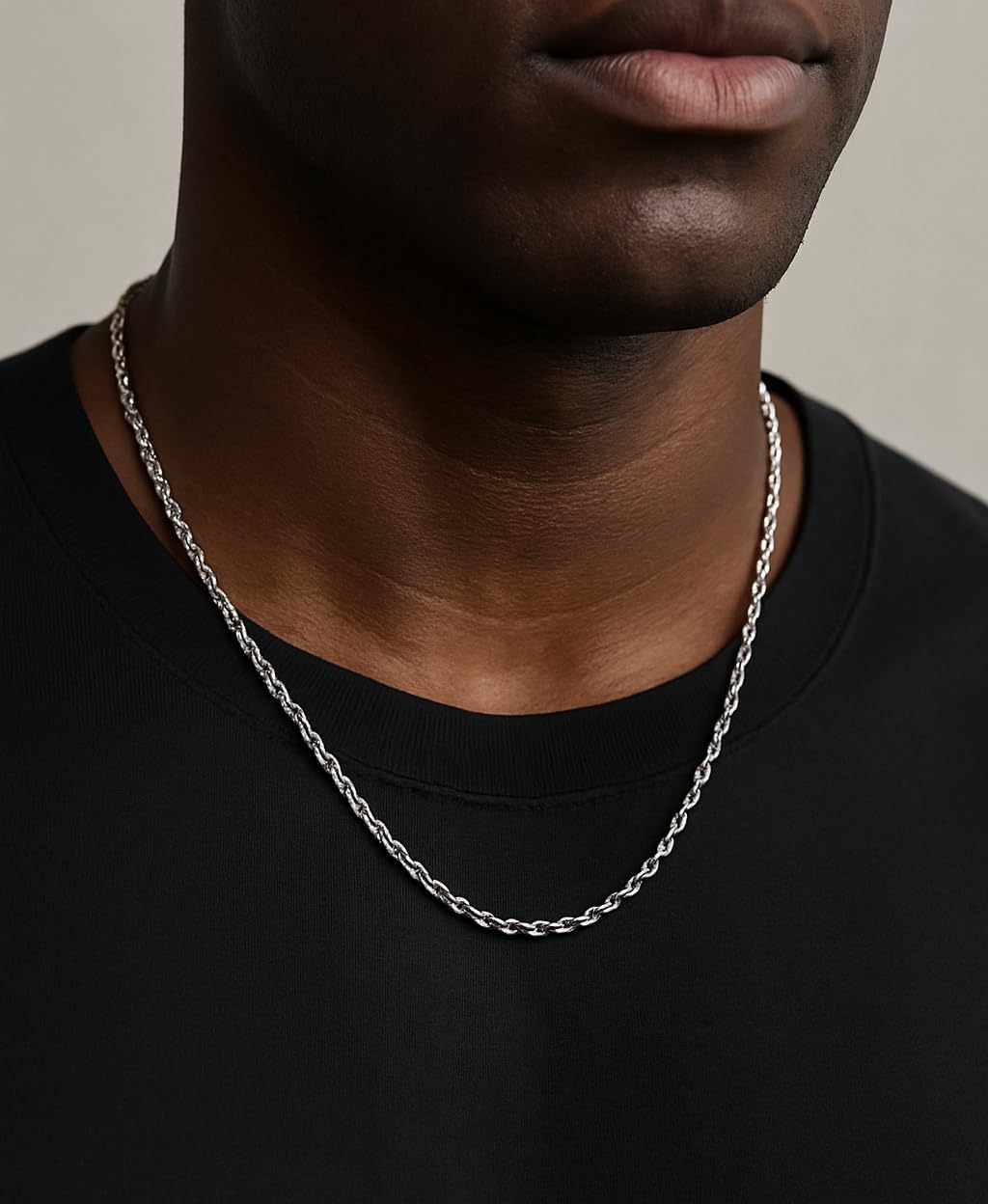 2-3 mm / 16-24 inch Rope Chain for Men Women, Twist Stainless Steel Necklace, Jewelry Gift - Image 4