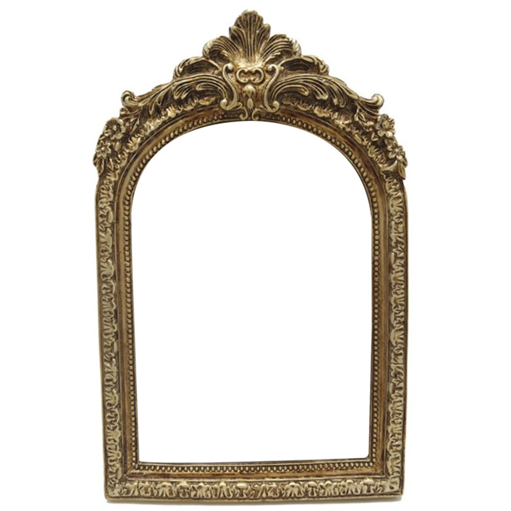 Antique Picture Frame Vintage Arched Resin Tabletop or Wall Photo Stand Art Decor/ 5x7