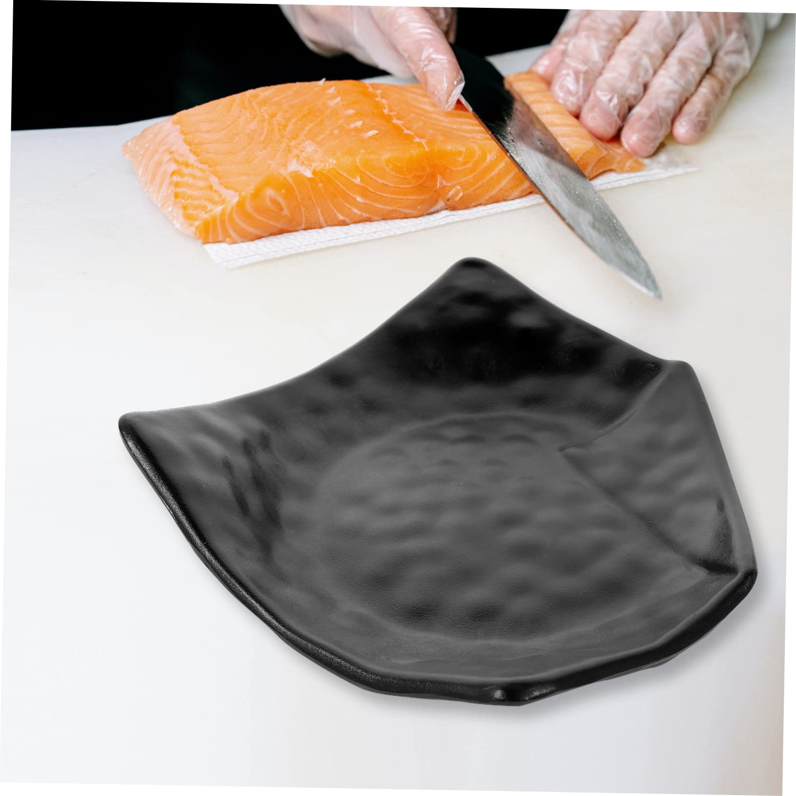 Cabilock Creative Sushi Plate for Home Restaurant Japanese Style Food Dish Decorative Sushi Tray Easy to Clean Design for Serving Snacks Delicacies