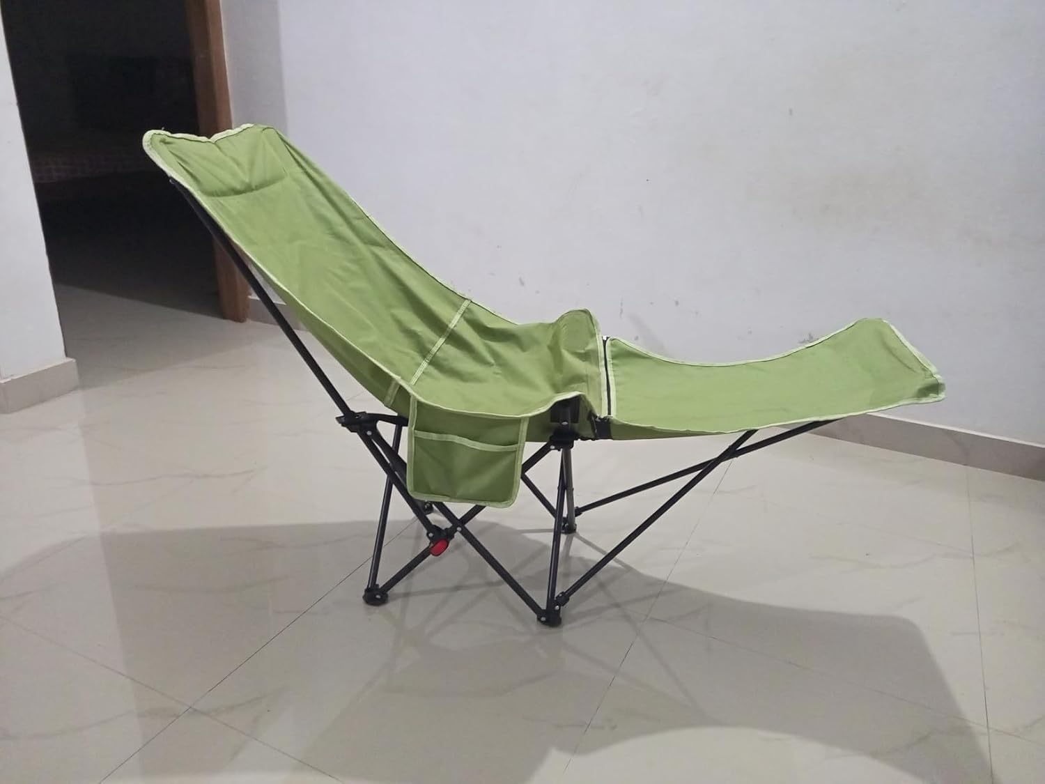 LILAVATI Foldable Camping Chair for Travelling with Reclining Back Support - Portable Outdoor Folding Lounge Chair with Metal Frame and Fabric Seat for Beach, Lawn and Patio-image-34