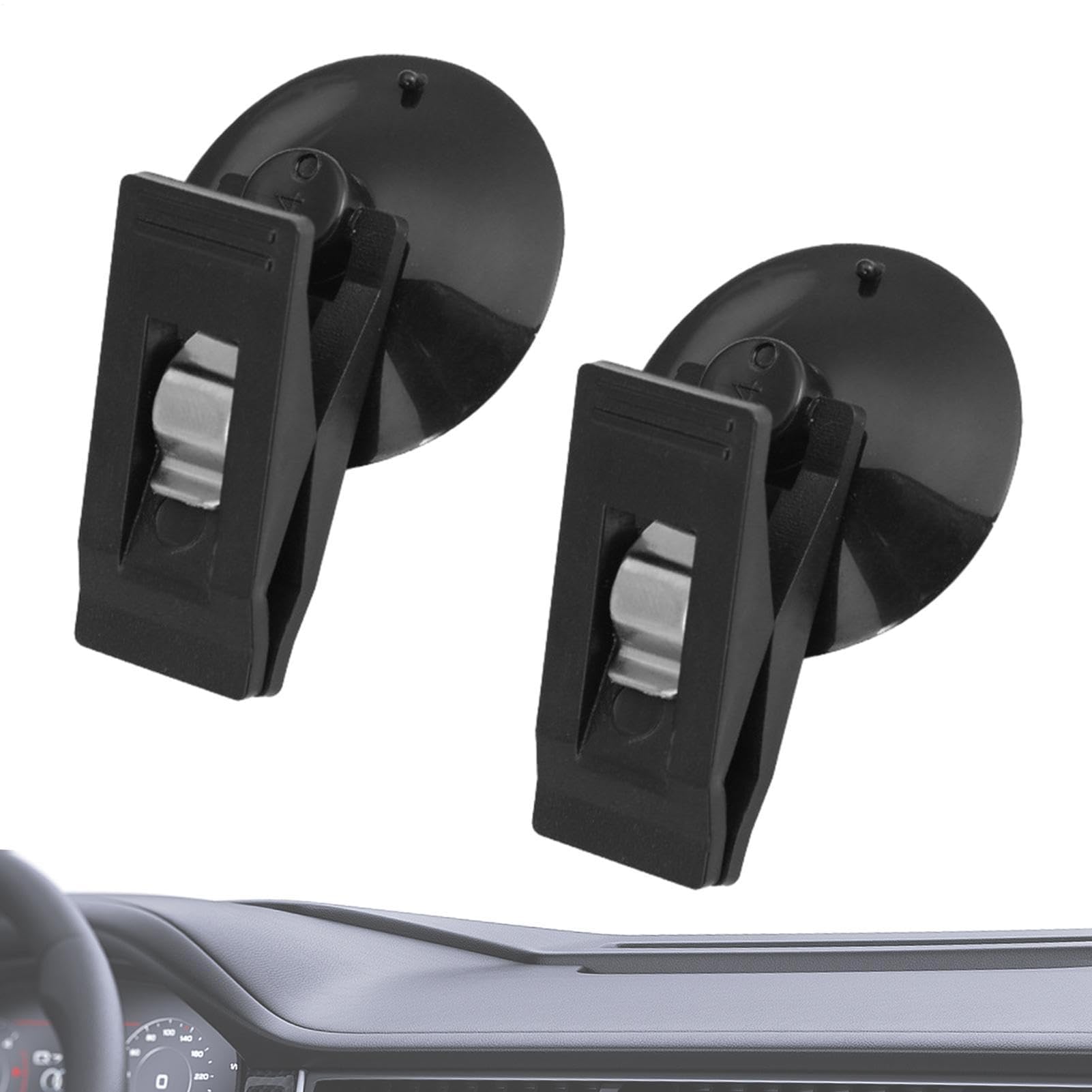 Muiltvoe Suction Cup Clips Car – 10x10x1cm, Reusable Vehicle Clips, Card Holder, Paper Towel Clamp | Ideal For Car, Window, Decoration, Organizer