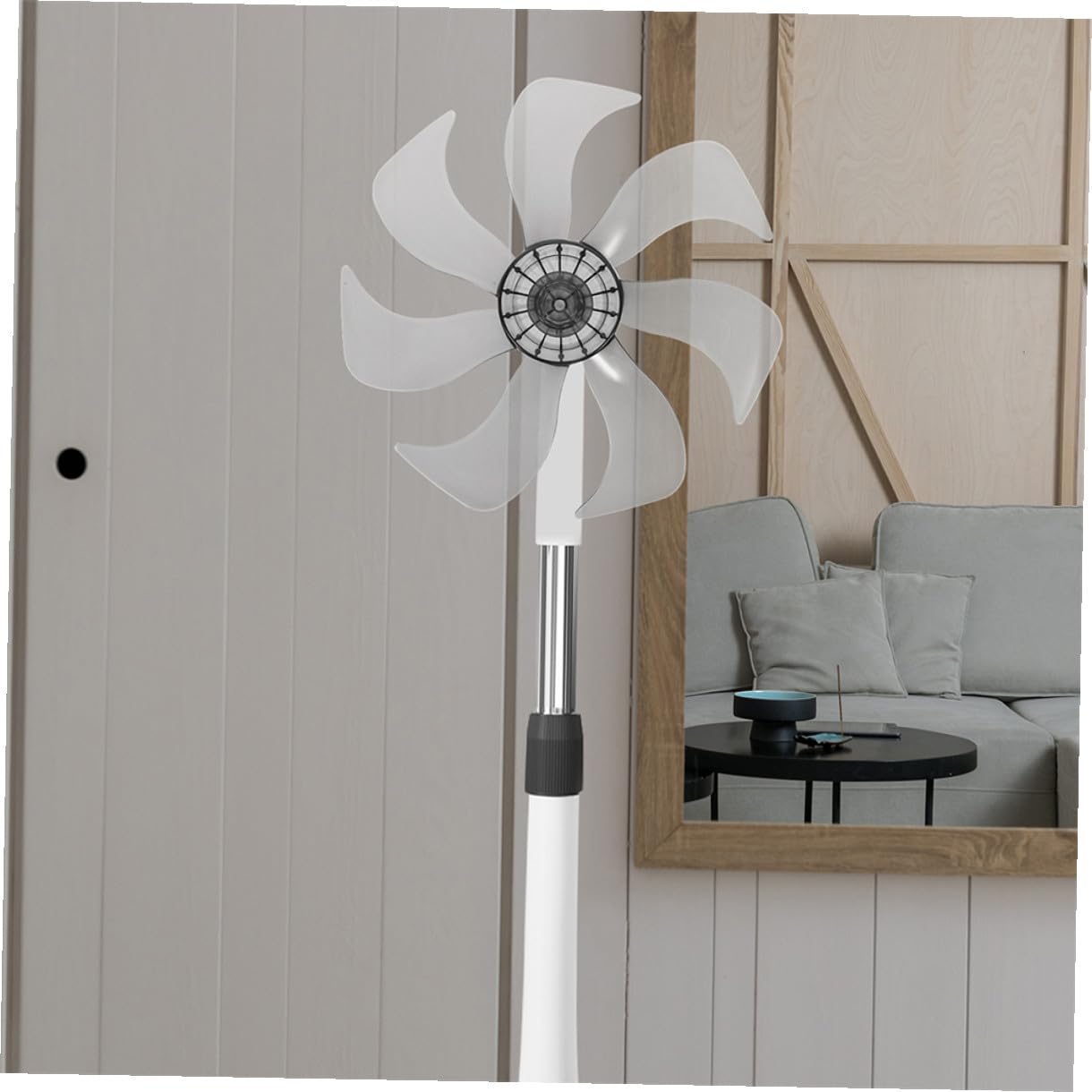 DOITOOL 2 Pezzi Lame di Ricambio per Ventilatore da 14 Pollici in Plastica Design Rinforzato, Compatibili Ventilatori da Parete da Pavimento, Accessorio Versatile Tappi di Blocco