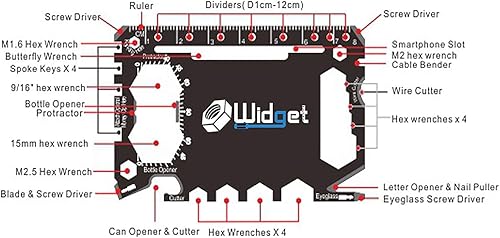 Miniatura 3 de Herramienta de bolsillo de supervivencia, multiusos, 43 en 1, tamaño de tarjeta de crédito, billetera, ninja, multiherramienta, plata