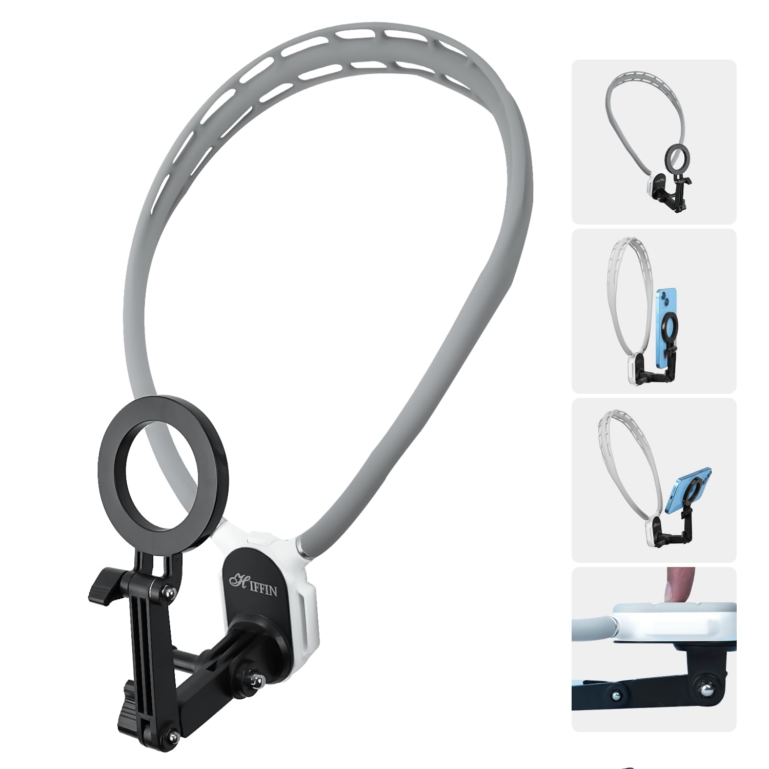 Hiffin Magnetic Neck & Chest Mount for Smartphones | 360° Adjustable POV Vlog Holder with Quick-Release & Strong Magnetic Grip | Hands-Free Phone Mount for iPhone & Android-image-27