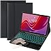CACOE Cover con Tastiera Compatibile con Lenovo Tab M11 TB330 2024 con Touchpad, Custodia con Portapenne Tastiera QWERTY Wireless Staccabile con Illuminazione a 7 Colori, Nero immagine