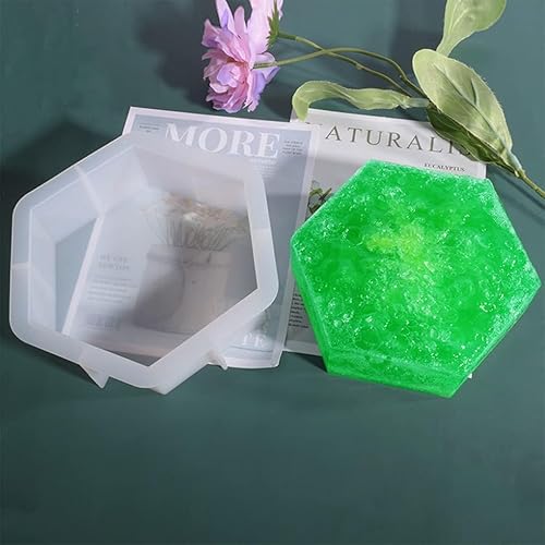 Miniatura 9 de FineInno Molde de resina grande, molde de silicona en forma de corazón, molde profundo de resina epoxi de corazón de amor para preservación de