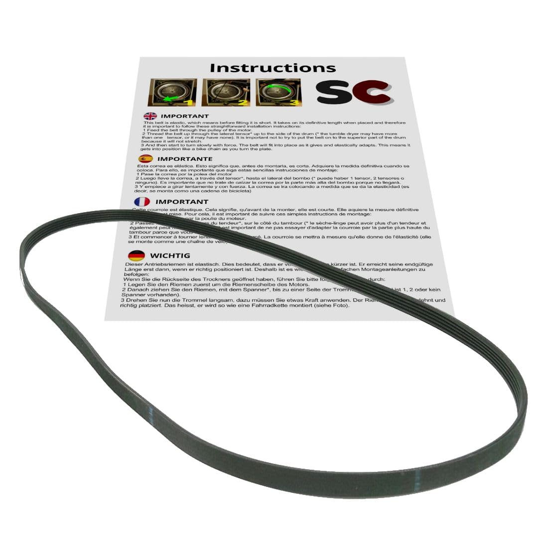 SC - Compatible Dryer Belt (7PH 1914/1914 H/EL 1914 H8 / 1914 H7)