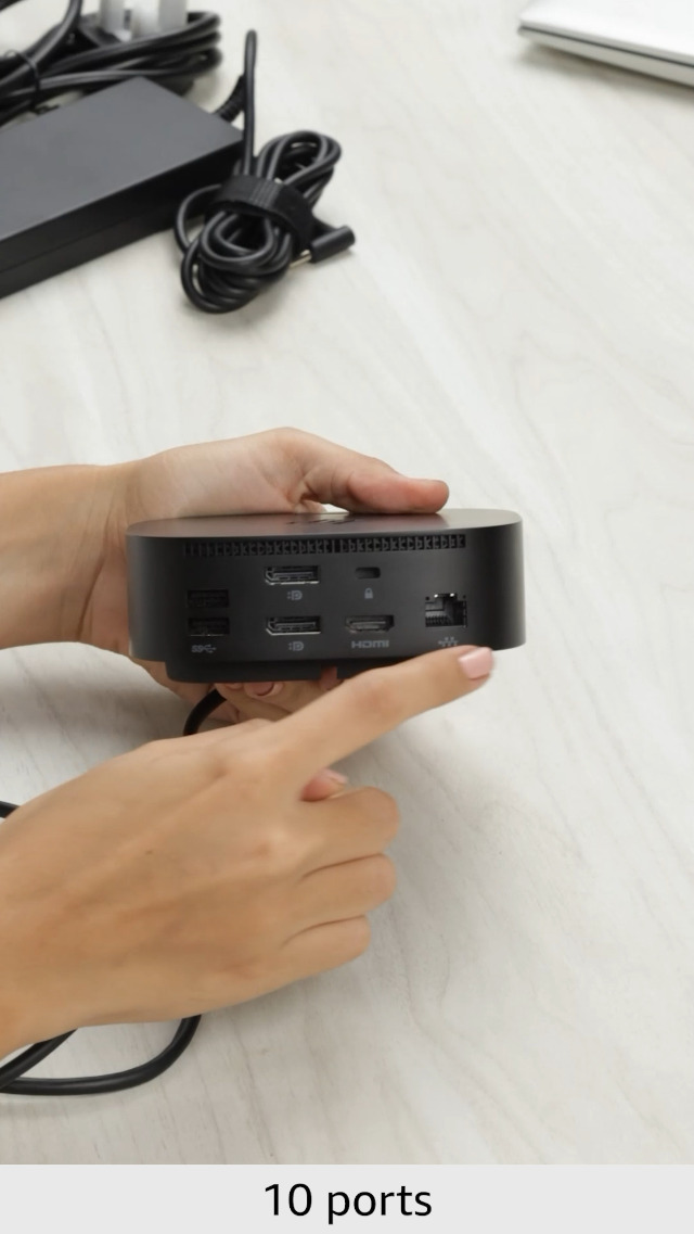 HP USB-C G5 Essential Dock, USB Type-C connectivity, 10 Ports