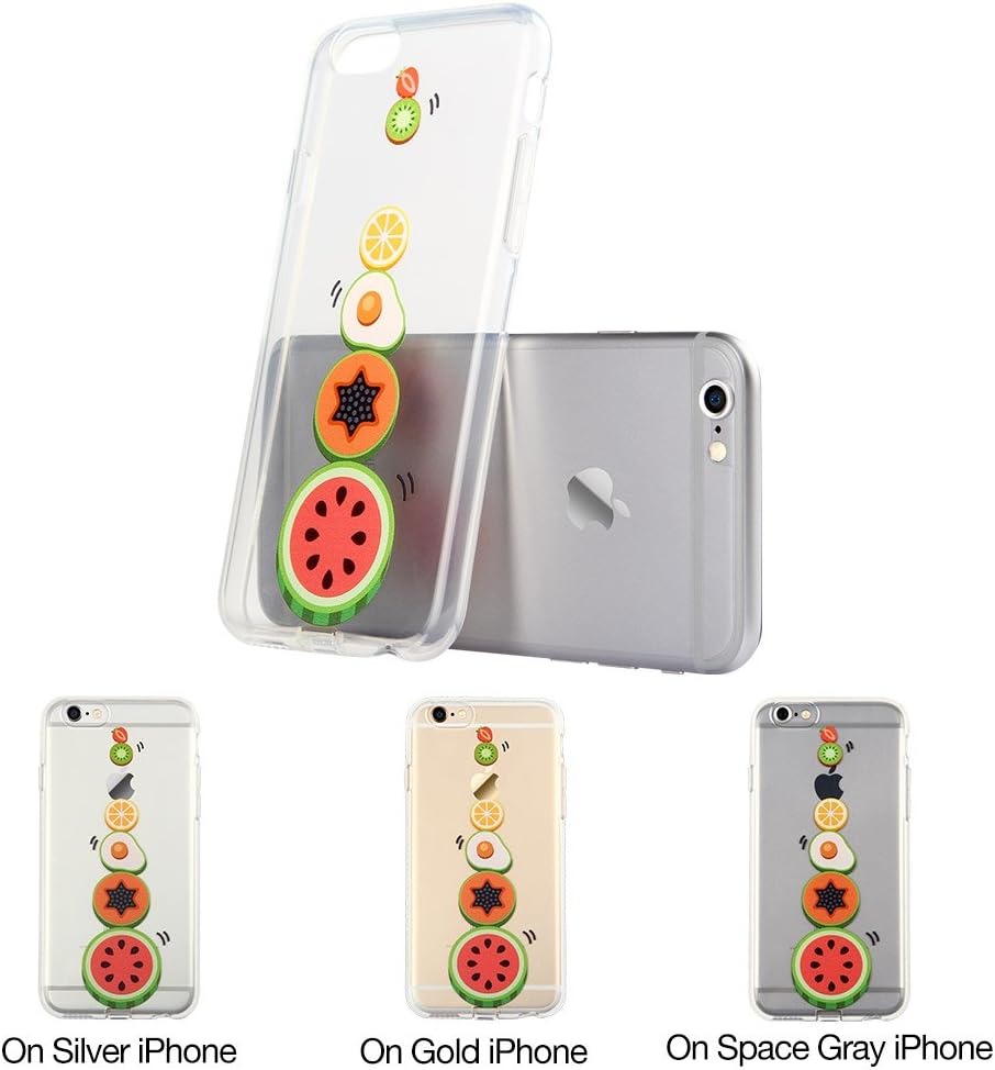 iPhone 6 Plus Case, ESR Mania Series Protective Case Bumper[Scratch-Resistant] Clear Soft TPU Back Cover with Cute Print for 5.5 inches iPhone 6 Plus (Fruits)