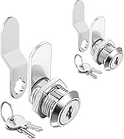 Vista 8 de Cerraduras de leva para gabinete con llaves similares, 1-1/8" se adapta a un grosor máximo de puerta de 7/8", juego de reemplazo seguro para cajones