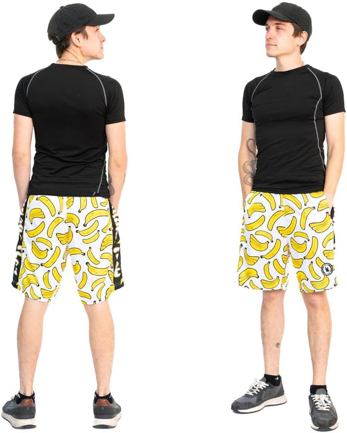 Flow Society Banana Flow Boys Mid-Length Shorts - Athletic - Basketball - Baseball - Hockey - Football - Lacrosse - White - Image 3