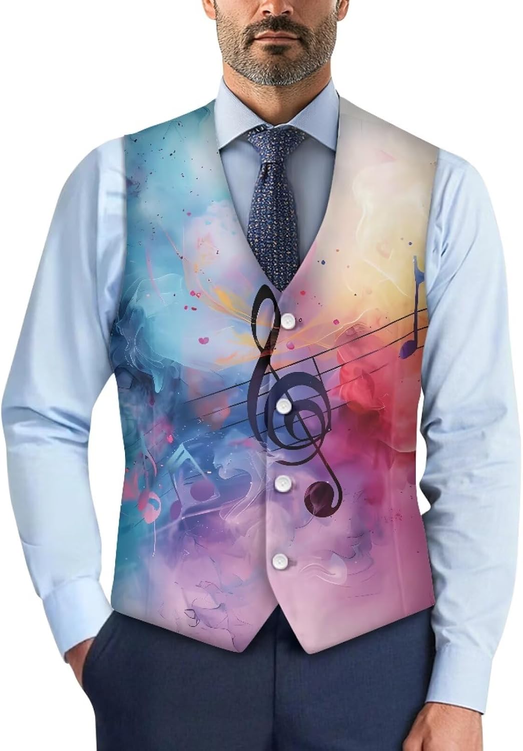 Mens Formal Suit Vest with Buttons Slim Fit Waistcoat Vest for Suit for Tuxedo with Back Strap
