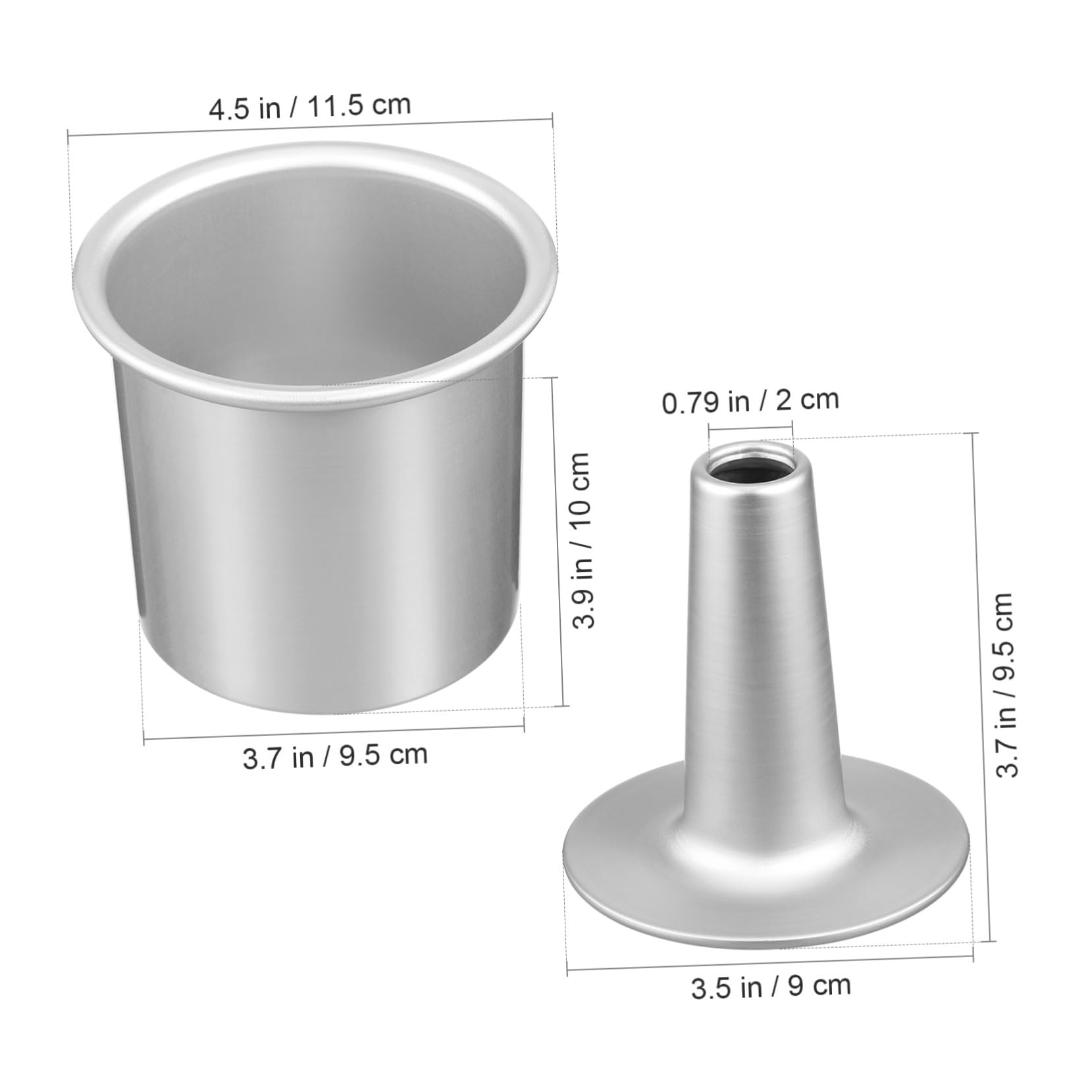 4pièces Moule à Gâteau Métal Réutilisable Avec Fond Amovible Moule Antiadhésif Pour Muffins Et Gâteaux Pour Desserts Et Réunions Familiales