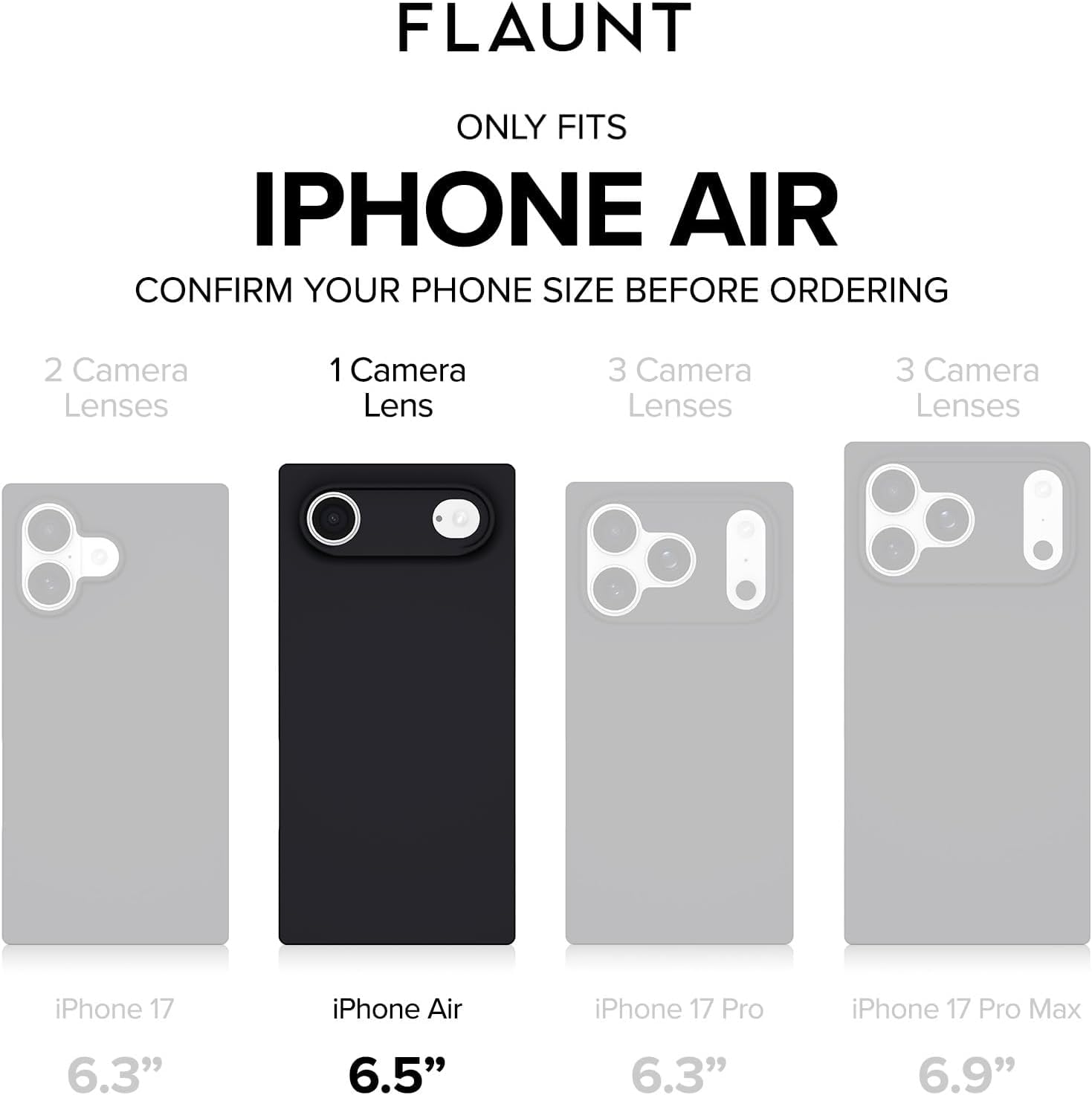 Amazon.co.jp: Flaunt 公式スクエア保護ケース - iPhone 17 Air対応