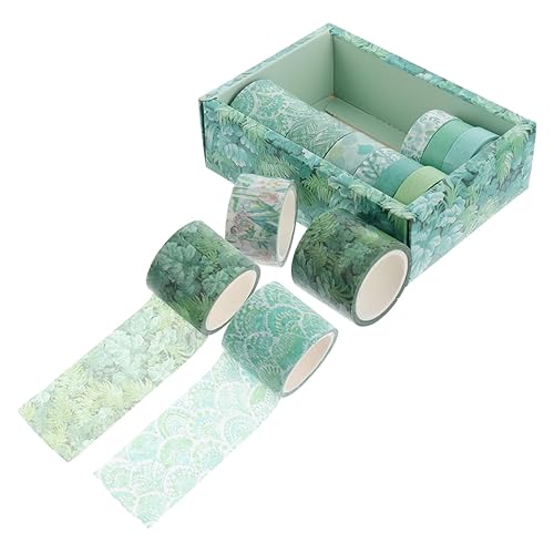 SEWACC 12 rollos de cinta washi verde Washi Tape Adhesivos Washi Adhesivos Decorativos Washi Tape Adhesivos Regalo Cinta Washy Cinta de Álbum de