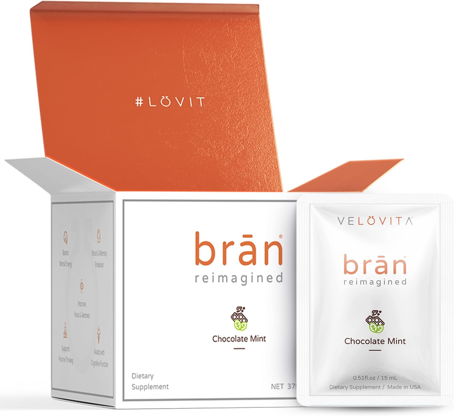 VELOVITA brān® Reimagined Chocolate Mint Flavor Nootropic