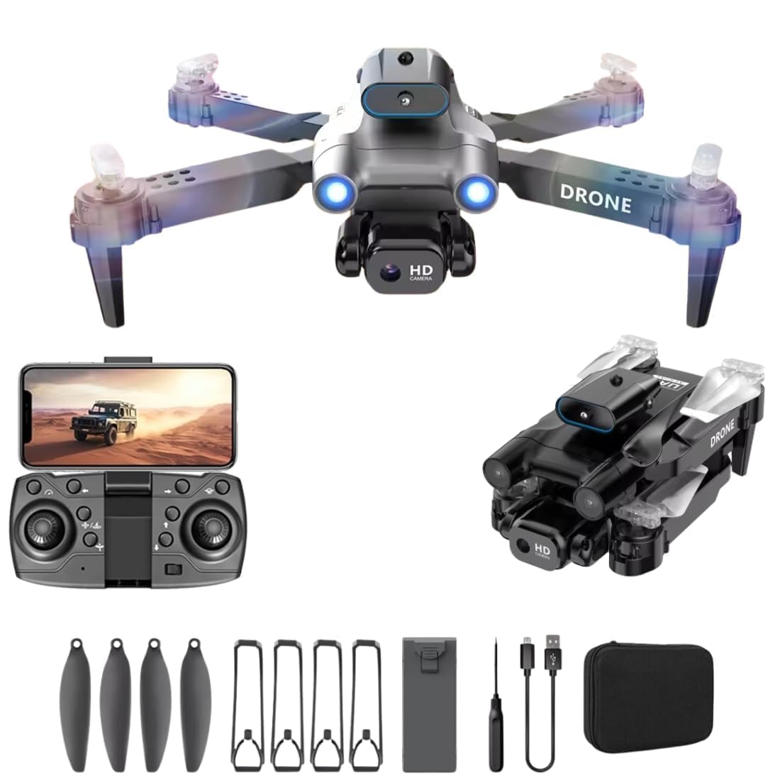 The-F22-Top-Pro-Max-Foldable-Drone-With-Camera-For-Adults-1080P-HD-Drones-Toys-Auto-Return-One-Touch-Take-off-and-Landing-Gesture-Recognition-Automatic-Camera-Recording-Gravity-Sensing-Trajectory-Flight(As Per Availability)